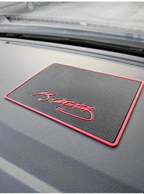 Resim Atatürk İmzalı Logolu Kaymaz Torpido Üstü Ped 20x13.5 Cm 