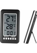 Resim Mufunye Kablosuz İç Ve Dış Mekan Termometresi 2'si 1 Arada Saatli Lcd Termometre / Dijital İç / 