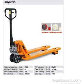 Resim Asil Metal Biglift Acer-25 2,5 Ton Kırmızı Teker Transpalet Döküm Pompa ile Narin Zeminler İçin İdeal 