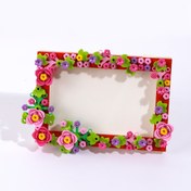 Resim 10.16x15.24 cm Pembe Çiçek DIY Yapı Bloklu Fotoğraf Çerçevesi, Şeftali Çiçeği ve Yapraklı Dekoratif Kendin Yap Resim Çerçevesi, Elektriksiz El İşi - Sevgililer Günü, Okula Dönüş, Cadılar Bayramı, Noel İçin 