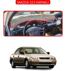 Resim Perdea MAZDA 323 KAPAKLITORPİDO KORUYUCU HALISI KIRMIZI KENAR 