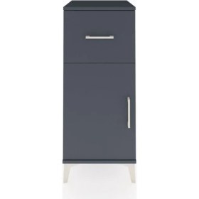 Resim Hyperion Komodin Tek Raflı Tek Çekmeceli Tek Kapaklı 44X44X106 Antrasit-Antrasit 