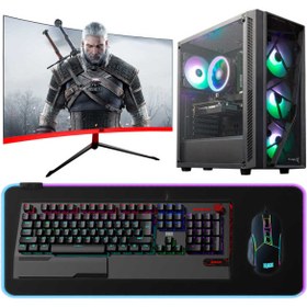 Resim DRx4552 i5 10400F 16GB Ram 512GB NVMe GeForce 6GB GTX1660Ti 27 165Hz Curved RGB Gaming PC Dragos