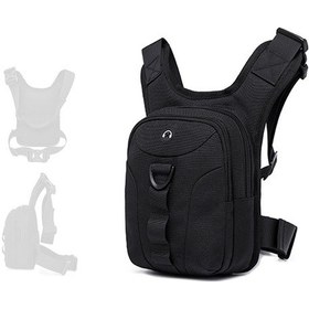 Resim Açık Hava Motosiklet Sürme Bacak Çantası Siyah Siyah 