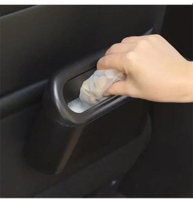 Resim 3b Trend Oto Araba Çöp Kutusu Kapaklı Organizer Çöp Kovası Siyah 
