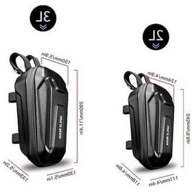 Resim Pazly Yağmura Dayanıklı Siyah Scooter Ön Fonksiyonlu Eva Elektrikli Depolama Çantası Asma Çantası Siyah 