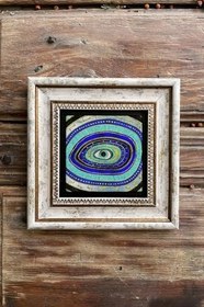 Resim Oscar Stone Decor Çerçeveli Taş Duvar Dekoru Tablo 20X20Cm 2'Li Set (1213-1100) Şahmeran Nazar Göz 2-2Cdd-181 