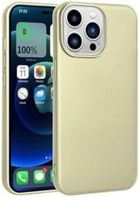 Resim Zore Apple için uyumlu iPhone 14 Pro Max Kılıf Zore Premier Silikon Kapak Gold 