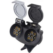 Resim Wondernest Vs170e-d Römork Priz Adaptörü 13p Ve 7p Konnektör Çifti Ab Tak Diğer 