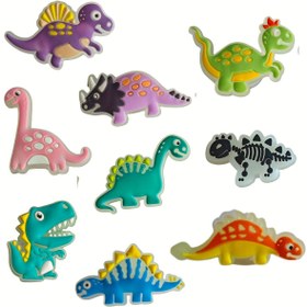 Resim 9 adet Karanlıkta Parlayan Dinozor Croc Süsleri - Gençler & Gençler için Eğlenceli Floresan Ayakkabı Süsleri, Temalı Partiler için Renkli Dino Süsleri, Erkek & Kız Hediyesi, Plastik Malzeme, Canlı Tasarımlar, Gençler Ayakkabı Aksesuarları | Glowindark Aksesuarları | Hafif Süsler 