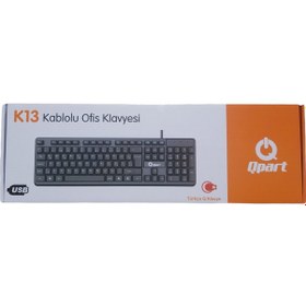 Resim Qpart K13 USB Kablolu Türkçe Q Klavye 
