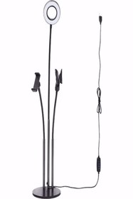 Resim Genel Markalar Profesyonel Masaüstü Telefon Tutuculu Mikrofon Standı Selfie Işığı 4 In 1 