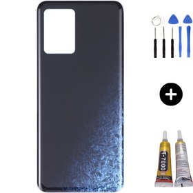 Resim Teknik Evim Redmi K50 Uyumlu Arka Pil Kapağı Siyah + Montaj Seti 