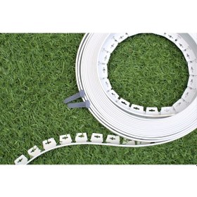 Resim Çim Ayırıcı 20 Metre Beyaz Renk Çim Sınırlayıcı Taş Toprak Ayı. 