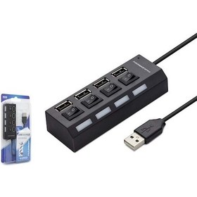 Resim Hadron USB Çoklayıcı 4'lü Anahtarlı Hub USB 4 Port Hadron HR102 