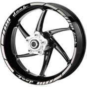 Resim Deeb Motosiklet Jant Şeridi Universal Beyaz Beyaz Model X N11.34803 