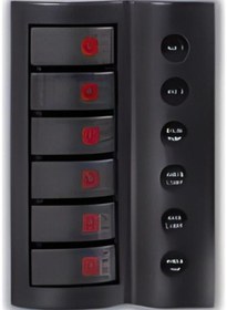 Resim Switch Panel 6 Li Çift Led / Elektrik Kumanda Paneli 