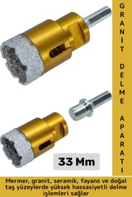 Resim Wintoup Ev Atölye İnşaat Yüksek Sert Hızlı Delme Seramik Fayans Doğal Taş Mermer Granit Delme Aparatı 33 Mm 