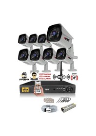 Resim IDS DS-2027HD-SET8-NOHDD 8 Kameralı 1080P Full HD 5 MP Sony Lensli Kamera Seti - 2027 