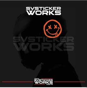 Resim Smile Yazılı Kask Sticker Tüm Kasklar Uyumlu Tek Yön 1 Adet Turuncu 