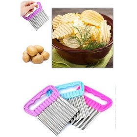 Resim Patates Cips ve Sebze Dilimleyici Chips Chopper Şekilli Doğrayıcı Çok Renkli 