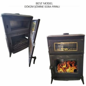 Resim Döküm Şömine Soba Fırınlı 