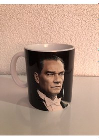 Resim Atatürk "türkiye Cumhuriyeti İlelebet Payidar Kalacaktır." Siyah Baskılı Özel Tasarım Kupa Beyaz 