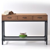 Resim Ahşap Sokağı Cortina Metal Ayaklı Ahşap Dresuar 