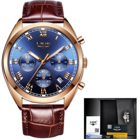 Resim Hanyang Altın Mavi L 2022 Lıge Blu Izle Üst Marka Erkek Saatleri Chronograph ile Spor Su Geçirmez Saat Adam Saatler Askeri Analog Kuvars Izle Erkekler (Yurt Dışından) 