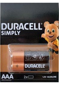 Resim Duracell LR03/MN2400 Simply AAA İnce Kalem Pil 2'li 