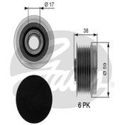 Resim GATES Oap7039 Alternator Kasnagi (FİAT : ALBEA 1.3 JTD 03-- DOBLO FİORİNO 51854915 55186280 (WA675382) 