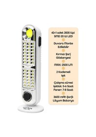 Resim 43 Led Şarjlı Işıldak Ev Kamp Lambası Gece Feneri 2 Kademeli Elektrikli El Feneri 005 Beyaz 