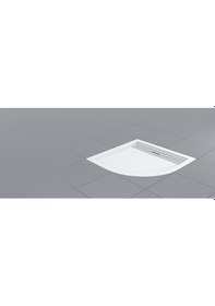 Resim Shower 90x90 Drop Oval Flat Duş Teknesi H:5 Cm 