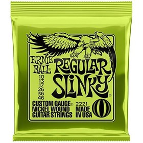 Resim Ernie Ball P02221 10-46 Elektro Gitar Teli Regular Slinky Nickel 