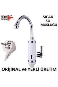 Resim ozbience Elektrikli Ani Su Isıtıcı Termal Şofben, Lavaboya Monteli, Beyaz, Pratik Kullanım 