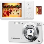 Resim Wezone Çocuklar İçin 56mp 4k Video Çekimli 20x Zoomlu Dijital Fotoğraf Makinesi, Titreme Önleyici Ve Flaş Özellikli 