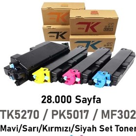 Resim Ht-tk5270-set Kyocera 4 Renk Cmyk Uyumlu Toner 