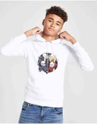 Resim Undertale Skull Os Baskılı Unisex Çocuk Kapüşonlu Beyaz Sweat 