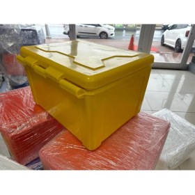 Resim Motosiklet Pizza Servis Çantası Sarı 90 Litre Köşeli 