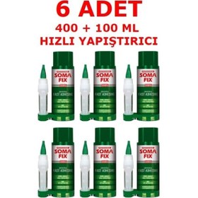 Resim 6 Adet Somafix 400+100 Gr Süper Hızlı Yapıştırıcı Seti Mdf Kit 