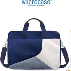 Resim Microcase Huawei Matepad 11.5 2025 İçin Tablet Çantası 2 Bölmeli Al4228 Lacivert Gri Krem Omuz Çantası 