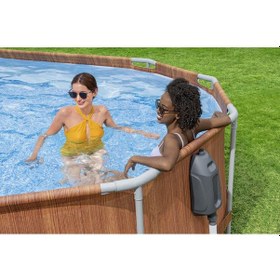 Resim Bestway 56719 Power Steel Comfort Jet Serisi Prefabrik Yer Üstü Havuz Seti 6,10 M X 3,66 M X 1,22 M 