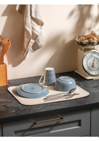 Resim Premium Katlanabilir Mikrofiber Bulaşıklık Seti Bej - Tezgah Üstü Kurulama Matı 35x43 Cm - 3'lü Set Çok Renkli 