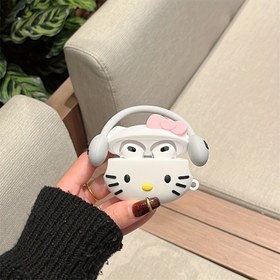 Resim Sanrio Hello Kitty Silikon Kılıf AirPods 2/3 & Pro için, Karikatür Koruyucu Kapak, Çizilmeye Karşı Dayanıklı, Darbeye Karşı Koruyucu Kulaklık Aksesuarı, Airpod Kılıfı, Sanrio 