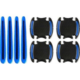 Resim Dancemonkey 8 Adet/takım Kapı Kolu Ayna Güvenlik Etiket - Mavi 08 