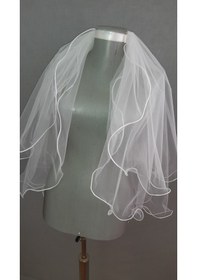 Resim Suzanna Moda Şerit Kıvrımlı Dalgalı 3mt Eninde Taraklı Hayal Tül Gelin Duvak Çift Kat 70x60 Cm Boyunda Kırık Beyaz 