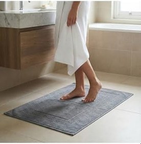 Resim 2'li%100 Pamuk Ayak Havlusu | Yumuşak Dokulu, Yüksek Emicilik | 50x80 cm 2 adet 