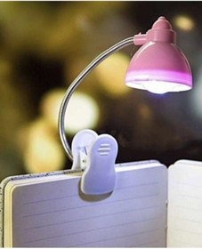 Resim efmues Okuma kitap Lambası Mini Akrobat Mandallı Led Işıklı Kitap Okuma Lambası 1 adet 