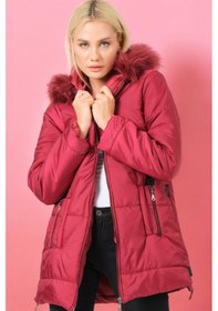 Resim Z6668 Dewberry Bayan Kaban-düz Bordo-düz Bordo 