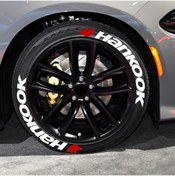 Resim bombtire Hankook Lastik Yazısı 2.5 Cm Orijinal Kauçuk 3d Lastik Sticker 4 Adet 